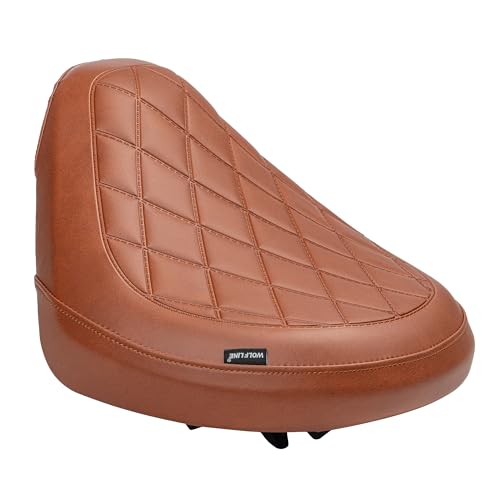 Motorcycle Rider Comfort Seat Fit for CMX1100 Rebel 1100 2021 2022 2023 2024 2025 2026, Leather Front Driver Saddle Solo Cushion Pad, Brown Embossing - color: Front - Brown-B