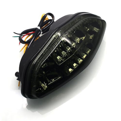 MZS Motorcycle Tail Light, LED Integrated Turn Signal Blinker Smoke Lens Compatible with DL650 Vstrom 650 2004-2011 / DL1000 Vstrom 1000 2002-2012 - size: Vstrom 650/Vstrom 1000