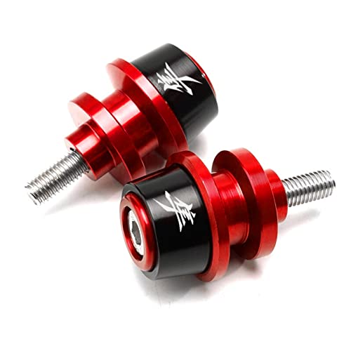 MOWOK Fits For SUZUKI Hayabusa GSX1300R GSX 1300R Gen 3 1999-2021 2022 2023 2024 2025 2026 Accessories Motorcycle M8 Swingarm Spools Slider Stand (Black) (Red) - size: Red