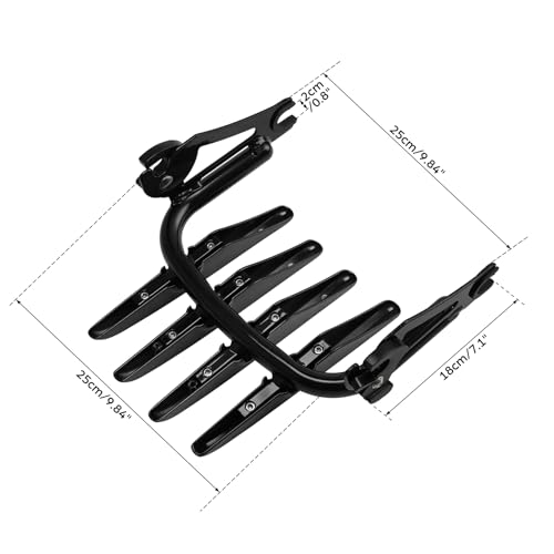 XFMT Motorcycle Black Detachable Stealth Two-Up Luggage Rack for Harley Touring Road King Street Glide Road Glide Electra Glide 2009-Later - color: Stealth Luggage Rack-Black