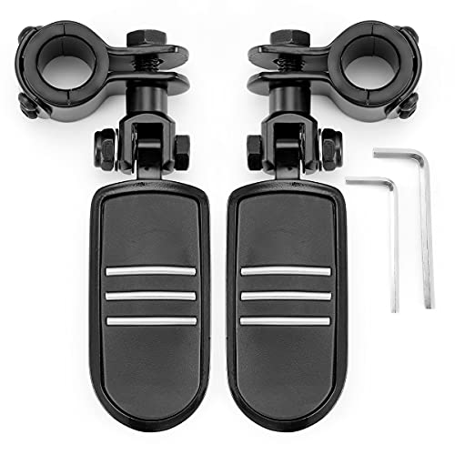 Motorcycle Highway Foot Pegs Motorcycle Highway Pegs Foot Rest Compatible with Harley Road King Street Glide Honda Suzuki Yamaha with 1"(25mm), 1 1/4" (32mm), 1 1/3" (34mm) Engine Guard