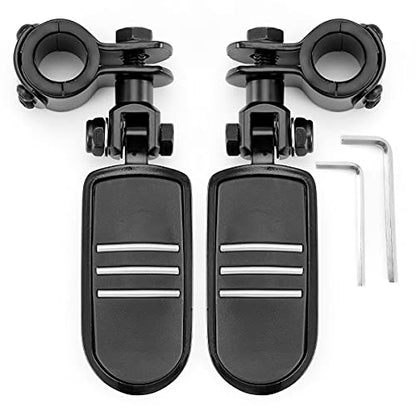 Motorcycle Highway Foot Pegs Motorcycle Highway Pegs Foot Rest Compatible with Harley Road King Street Glide Honda Suzuki Yamaha with 1"(25mm), 1 1/4" (32mm), 1 1/3" (34mm) Engine Guard