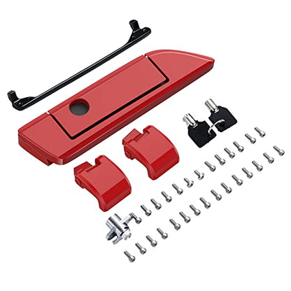 Moto Onfire Billiard Red Tour Trunk Luggage Latches Hinges Fit for AB Harley Touring Razor Chopped King Tour Trunk Luggage - color: Billiard Red