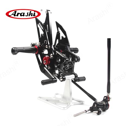Arashi Version 2.0 Adjustable Rearsets for Honda CBR600RR 2009-2016 ABS include, Black - color: Black, size: CBR600RR 2009-2016 ABS include