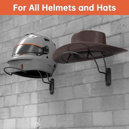 Yuleimy Helmet Wall Mount, Heavy Duty Football Helmet Holder, 2 Pack | Durable Steel Garage Shelf, Sleek Helmet Wall Mount Display Fits Football Helmet Wall Mount And Baseball Gear - size: 2 Pack