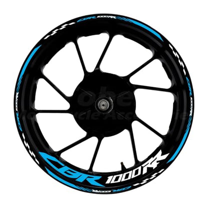 CBR 17 inch Wheel Rim Stickers Decals Tape Compatible with CBR1000RR 2004-2025 Motorcycle Reflective Rim Tapes Sticker Stripe(Sky Blue) - color: Sky Blue