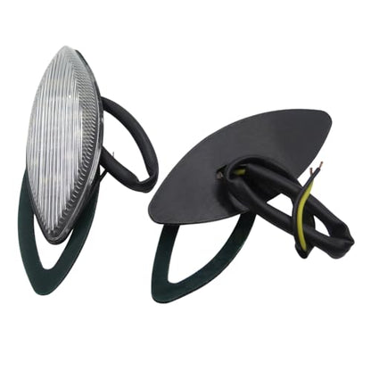 Motorcycle LED Turn Signal Light Indicator Lamp Amber Flush Mount Fit for Kawasaki ZX14 ZX14R ZX-14R 2006-2007 06 07(Smoke)