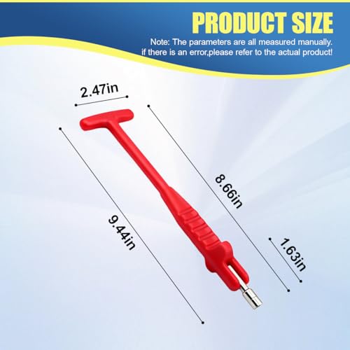 Car Tire Valve Stem Puller/Installer Tool with T Handle, No Scratch Car Valve Stem Remover Extender Adapter Replacement, Universal Car Tire Valve Stem Removal and Installation Repair Tool(Red) - color: Red