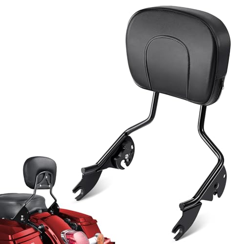 Amazicha Passenger Backrest Sissy Bar, Quick Release Sissy Bar Backrest Fit for Harley Davidson Touring Street Glide Road King Road Glide Electra Glide 2009-2024, Black