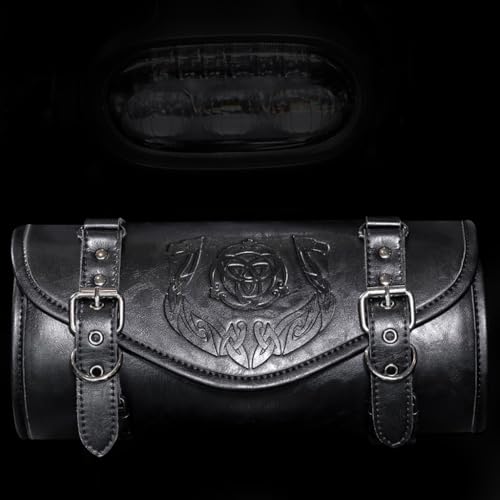Motorcycle Tool Bag Waterproof PU Universal Saddlebag Front Fork Bag