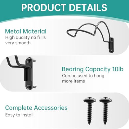 2 Pcs Wall Mounted Helmet Rack Storage Display Rack Hanger, Motorcycle Helmet Holder for Equestrian/Baseball/Iron Man/Scout Trooper/HockeyHelmet（No Helmet） - size: 2 PCS