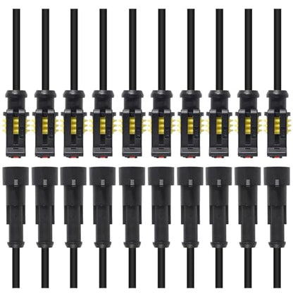 10 Kits 1 Pin Connector Waterproof,16 AWG 1 Way Automotive Electrical Wire Connector for Car, Truck, Boat, and Other Wire Connections - color: 10Pair 1PIN