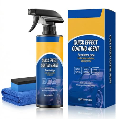 Quick Car Surface Spray, Waterless Cleaner & Polish for Cars, Motorcycles and Trucks, Easy Spray-and-Wipe Car Care (1pcs)