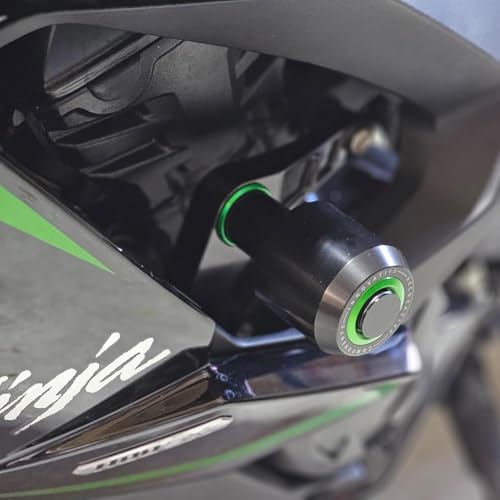 Motorcycle Frame Sliders Falling Protection CNC Compatible with Ninja 1100SX ABS/ABS SE 2025 Crash Protector Pad Engine Fairing Guards Ninja1100SX Ninja 1100SX Accessories (Green) - color: green