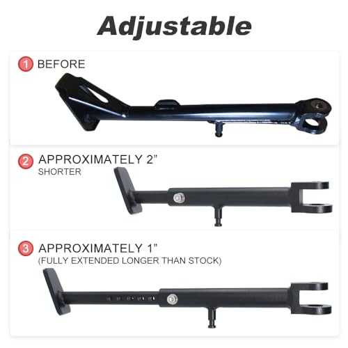 Xitomer 0-3'' Motorcycle Adjustable Side stand fit for Africa Twin CRF1100L 2020-2026 Foot Side Support Kickstand Accessories