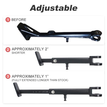 Xitomer 0-3'' Motorcycle Adjustable Side stand fit for Africa Twin CRF1100L 2020-2026 Foot Side Support Kickstand Accessories