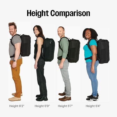 Tortuga 40L Travel Backpack Lite, Black - Large Carry-On Travel Bag | For Men and Women - Durable, Comfortable, Easy to Pack, Airline-Approved Bag with Laptop Compartment