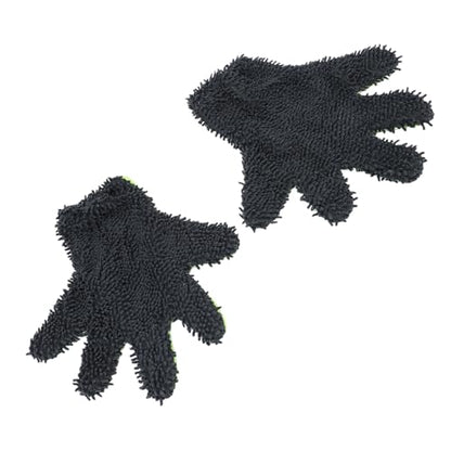VBESTLIFE 5 Finger Car Wash Mitts, Double Sided Chenille Microfiber Cleaning Gloves for Auto Detailing Trucks Motorcycles Boats