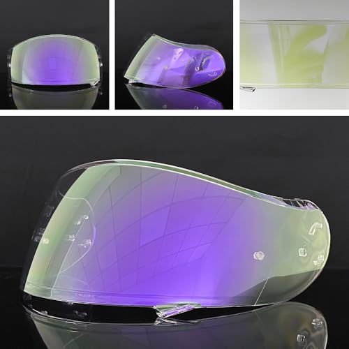 Neotec 2 Helmet Visor Replacement for,CNS-3 UV Protection Helmet Face Shield Compatible with SHOEI Neotec 2(Revo Clear Purple-Day and Night Use) - color: Revo Clear Purple-day and Night Use