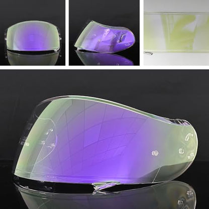 Neotec 2 Helmet Visor Replacement for,CNS-3 UV Protection Helmet Face Shield Compatible with SHOEI Neotec 2(Revo Clear Purple-Day and Night Use) - color: Revo Clear Purple-day and Night Use
