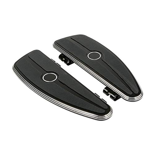TCMT Pair Half-Shield Burst Rider Footboard Fit For Harley Touring 1986-2025 Road King Electra Street Road Glide Trike Models 2008-2025 Softail FL 1986-2017 Switchback FLD 2012-2016 - color: Rider Footboard, size: Style C