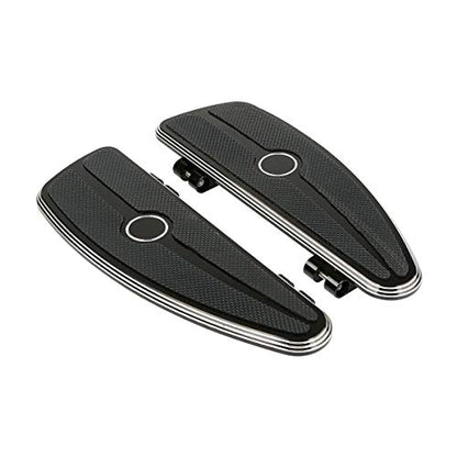 TCMT Pair Half-Shield Burst Rider Footboard Fit For Harley Touring 1986-2025 Road King Electra Street Road Glide Trike Models 2008-2025 Softail FL 1986-2017 Switchback FLD 2012-2016 - color: Rider Footboard, size: Style C