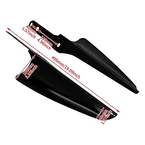 Front Fork Mount Wind Deflectors Compatible with Harley Electra Glide Road King Street Glide 1995-2023 (Color:Black) - color: Black