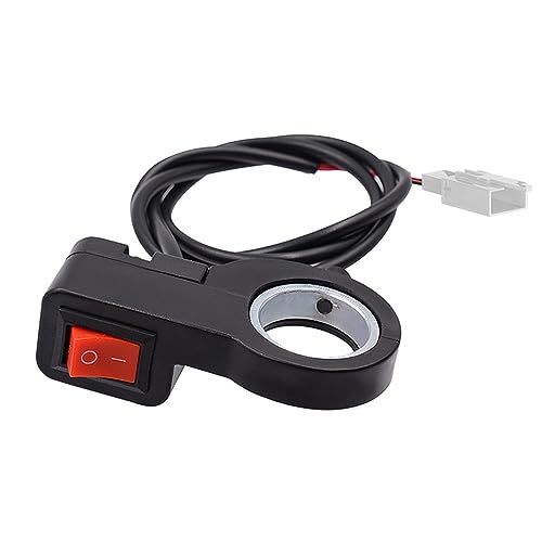 0281 Motorcycle Electric Handle Headlight Flameout Switch Button for 7/8'' 22mm Handlebar Modification Accessories Black (Black)