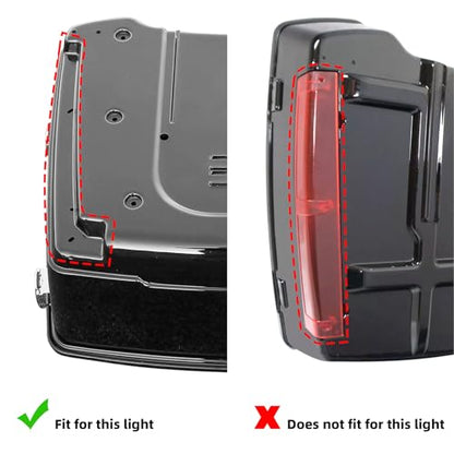 King Tour Trunk Backrest 13.7" King Tour Trunk W/Lock Key Brake LED Tail Side Light Fit for Harley Street Glide FLHR FLHRC FLHRSE FLHT FLHX FLHXS FLHXSE FLTRX and FLTRXS 2014-2025 - color: AStyle #01