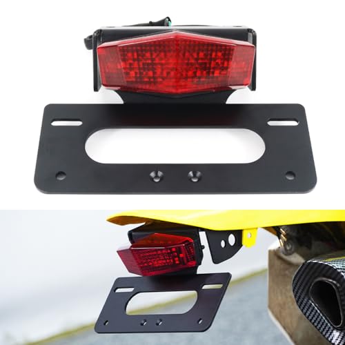 Xitomer Fender Eliminator Fit for DRZ400 2024 2023 DRZ400S DRZ400SM 2005-2019 2020 2021 2022 / DRZ400E 2008-2024 Tail Tidy License Plate Holder with LED Tail light - color: Red