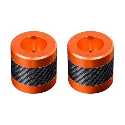 Advanblack Protek Machined CNC Alumium with Carbon Fiber Inlay Crash Bar Slider (Orange CNC w/Carbon Inlay) - color: Orange CNC w/ Carbon Inlay