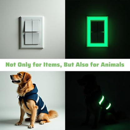 TIESOME Neon Reflective Tape 0.4In x 26 Feet, Safety Warning Glow in The Dark Tape High Viscosity Waterproof Durable Lasting Outdoor DOT Auto Stickers for Bikes Trailers Trucks(Fluorescent)