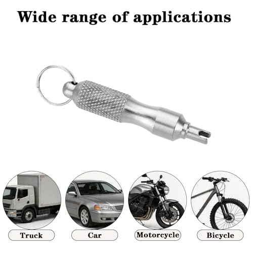 2 PCS Valve Stem Removal Tool & Valve Core Tool - Tire Valve Stem Tool | Stainless Steel Tire Valve Stem Tool Portable Valves Core Disassembly and Repair Tools for Bicycle Car Motorcycle Repair