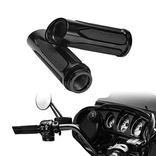 1" Electronic Throttle Defiance Handlebar Grips 25mm Hand Grips Fit for Harley Touring Street Glide Road King Road Glide Electra Glide - color: #5 Black