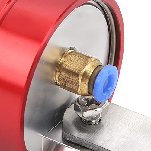 Motorcycle Chain Lubricator System Universal Chain Oiler Reservoir with Mounting Bracket and Oil Tube, Metal Manual Drip Chain Lubrication Kit Replacement for, Red - color: Red