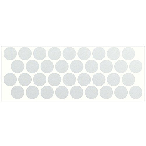 LiteMark Reflective White 1 Inch Circle Sticker Decals for Helmets, Bicycles, Strollers, Wheelchairs and More - Pack of 36 - color: White