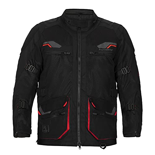 Tourmaster Men's Ridgecrest Mesh Adventure Motorcycle Jacket - color: Black, size: Small