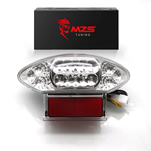 MZS Motorcycle Tail Light LED Integrated Turn Signal Blinker Clear Compatible with HAYABUSA GSX1300R GSXR1300 1999-2007 / GSX600 GSX600F GSX750 GSX750F 2003-2006 - size: GSX650F/GSX750F/GSXR1300
