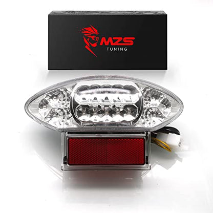 MZS Motorcycle Tail Light LED Integrated Turn Signal Blinker Clear Compatible with HAYABUSA GSX1300R GSXR1300 1999-2007 / GSX600 GSX600F GSX750 GSX750F 2003-2006 - size: GSX650F/GSX750F/GSXR1300