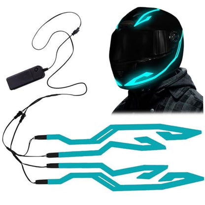 Motorcycle Helmet Light,3 Cool Lighting Modes Helmet Light, Lightweight Battery Powered Safety Alert Helmet LED Light Strip, Half Helmets Cycling Luminous Helmet Light Strip