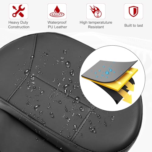 1997-2026 Adjustable Driver Rider Backrest compatible with Harley Davidson Touring Street Glide Road Glide Road King Ultra Limited Electra, Stitch Backrest Pad - size: Driver Backrest 1