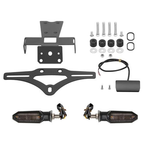 CB750 Fender Eliminator Kit Compatible with 2023-2025 CB750 & CB 750 Hornet Tail Tidy License Plate Holder with Turn Signals Rear & LED License Plate Light (Smoke Turn Signals Light)