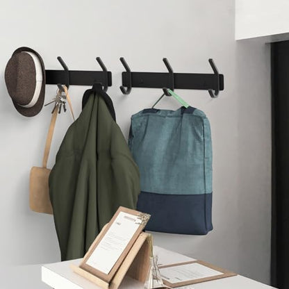 VAEHOLD Coat Hooks Wall Hook for Hanging Clothes Robes Towels Hats Heavy Duty Coat Hanger Coat Rack Wall Mount with 3 Hooks - Black - color: Black, size: “C“ Shape 3 Hooks 1 Pack