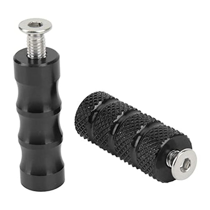Buachois 2 Pair CNC Universal Motorcycle Foot Pegs,Anti-Skid Gear Shift Brake Lever Foot Pegs,6mm Hole Front Footrests Footpeg Rearsets,for M6 6mm Mounting Bolts Motorbike - color: Black