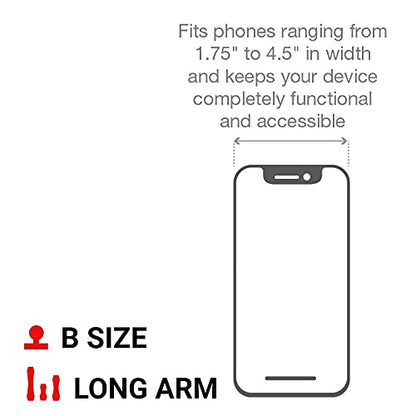 RAM MOUNTS X-Grip Large Windshield Phone Mount – Twist-Lock Suction Cup with Long Arm (RAM-B-166-C-UN10U) - style: Long Arm