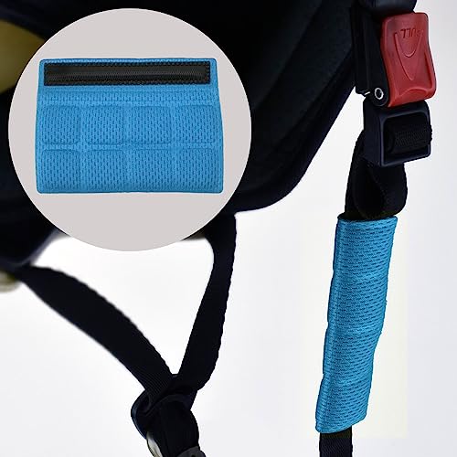 2 Set Cycle Helmet Pads, Helmet Padding Kit, Universal Foam Pads for Motorcycle Bike Cycling Helmet (Blue) - color: Blue
