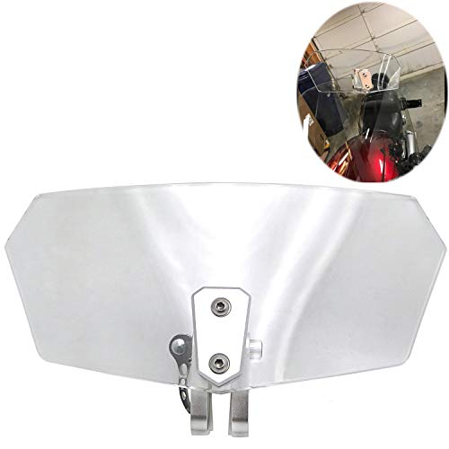 WCO- Adjustable Clip On Windshield Extension Spoiler Wind Deflector Compatible with Motorcycle