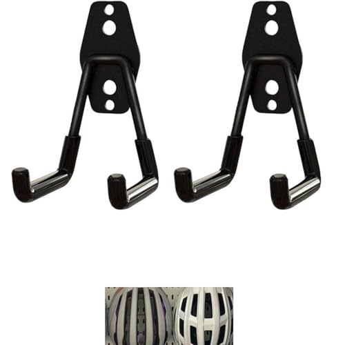 2PCS Motorcycle Helmet Holder Wall Mount, Helmet Display Wall Mount, Motorcycle Helmet Holder Hook, Helmet Hanger Wall Mount, for Home & Office, Perfect for Display & Storage Rack, No Helmet