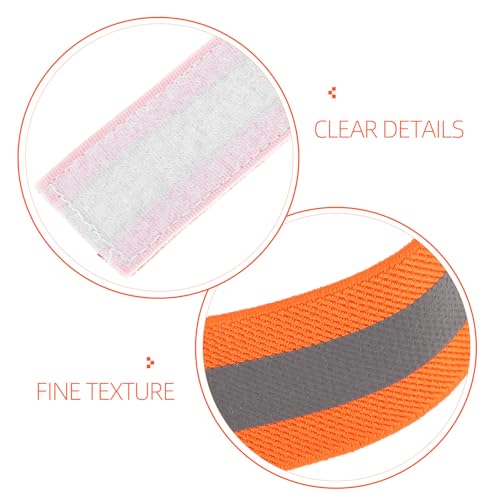 4pcs Reflective Leg and Arm Bands for Cycling Adjustable High Visibility Elastic Straps, Wide Safety Bands for Night Riding and Running, Orange