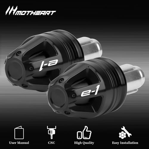 Motorcycle Handlebar End Caps For Ninja e-1 2023-2024 Z e-1 2024-2025 7/8” Bars 17mm Diameter CNC Handlebars (See details below) ninja e-1 z Accessories (Black) - color: Black